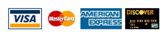 We accept Visa, Mastercard, American Express and Discover